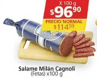 Supermercados Aiello Salame Milán Cagnoli (Fetas) x 100g oferta
