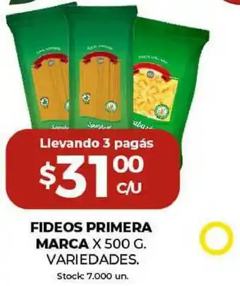 Super MAMI Fideos Primera Marca x 500g Variedades oferta