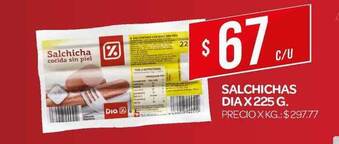 Supermercados DIA Salchichas Dia x 225g oferta