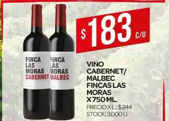 Supermercados DIA Fincas Las Moras Vino Cabernet-Malbec x 750ml oferta