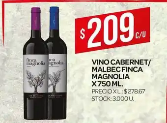 Supermercados DIA Finca Magnolia Vino Cabernet-Malbec x 750ml oferta