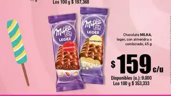 Cooperativa Obrera Chocolate Milka Leger Con Almendra O Combinado oferta