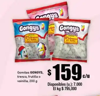 Cooperativa Obrera Gongys Gomitas Trenza Frutila O Vainilla 200g oferta