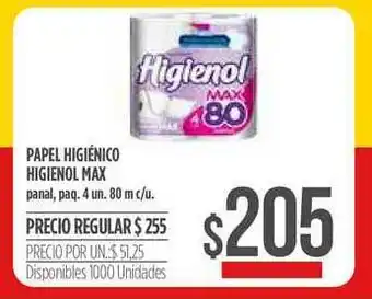 Supermercados Vea Higienol Papel Higiénico Max oferta