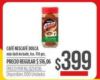 Supermercados Vea Café Nescafé Dolca 170grs oferta