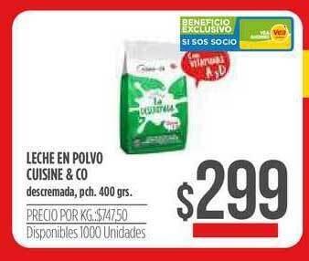 Supermercados Vea Leche En Polvo Cuisine & Co 400grs oferta