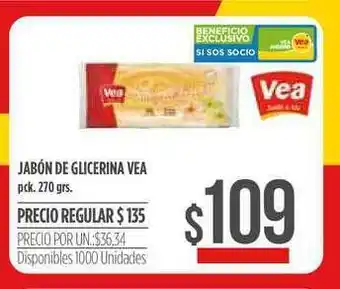 Supermercados Vea Jabón De Glicerina Vea 270grs oferta