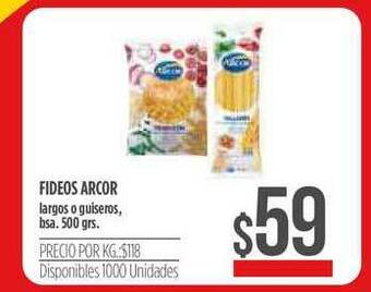 Supermercados Vea Fideos Arcor 500grs oferta