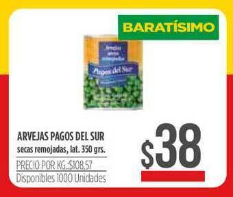 Supermercados Vea Arvejas Pagos Del Sur 350grs oferta