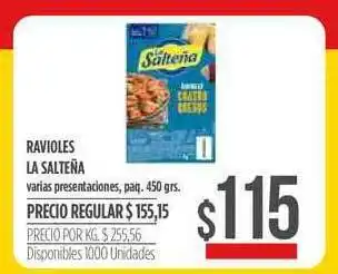 Supermercados Vea Ravioles La Salteña 450grs oferta