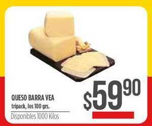 Supermercados Vea Queso Barra Vea 100grs oferta