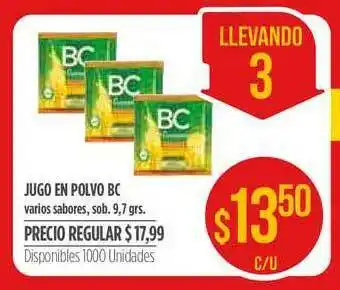 Supermercados Vea Bc Jugo En Polvo 9,7grs oferta