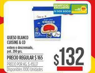 Supermercados Vea Queso Blanco Cuisine & Co 290grs oferta