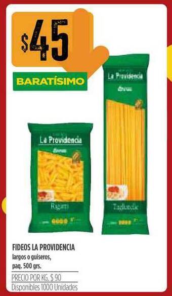Supermercados Vea Fideos La Providencia 500grs oferta