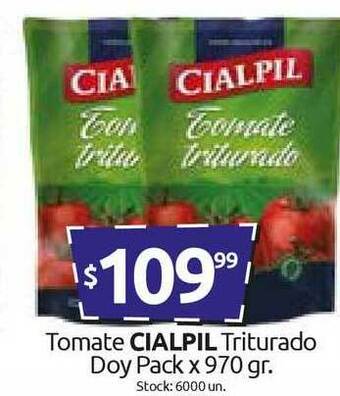 Cordiez Cialpil Tomate Triturado Doy Pack x 970gr oferta