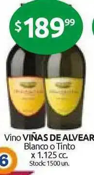 Cordiez Viñas De Alvear Vino Blanco O Tinto x 1.125cc oferta