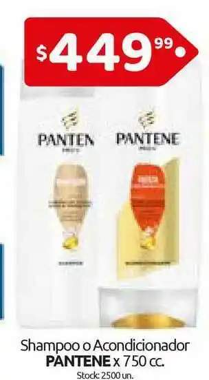 Cordiez Pantene Shampoo O Acondicionador x 750cc oferta