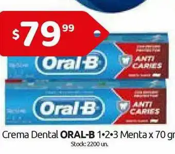 Cordiez Crema Dental Oral-b 1.2.3 Mentax x 70gr oferta