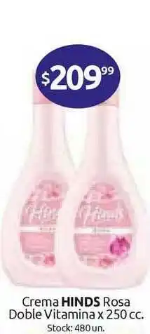 Crema Hinds Rosa Doble Vitamina x 250cc