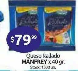 Cordiez Manfrey Queso Rallado x 40gr oferta