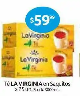 Cordiez La Vriginia Té En Saquitos x 25un oferta