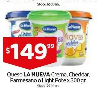 Cordiez Queso La Nueva Crema Cheddar Parmesano Light x 300gr oferta