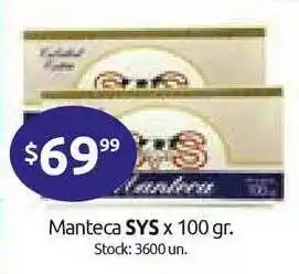 Cordiez Manteca Sys x 100gr oferta