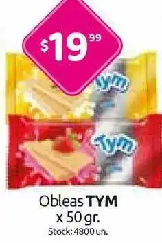 Cordiez Obleas Tym x 50gr oferta