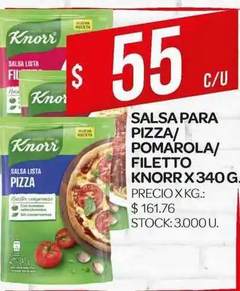 Supermercados DIA Knorr Salsa Para Pizza-pomarola-filetto 340g oferta
