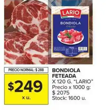 Carrefour Market Bondiola Feteada Lario x 120g oferta