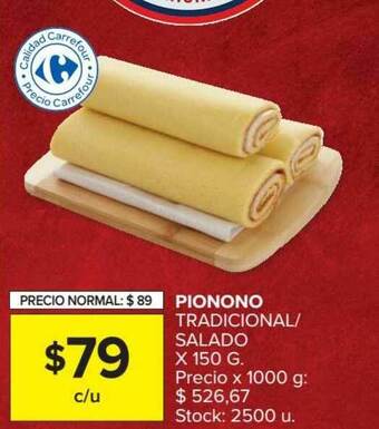Carrefour Market Pionono Tradicional Salado x 150g oferta