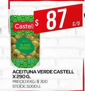 Supermercados DIA Castell Aceituna Verde 290g oferta