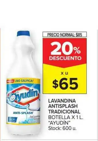 Carrefour Market Lavandina Antisplash Tradicioanl Ayudín x 1l oferta