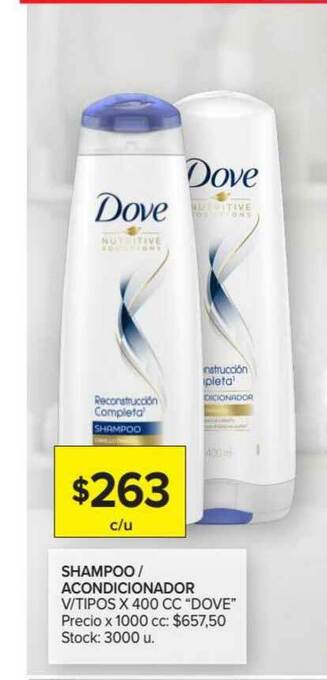 Carrefour Market Shampoo Acondicionador V Tipos Dove x 400cc oferta