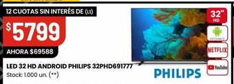 Changomas Led 32 hd android philips 32phd691777 oferta