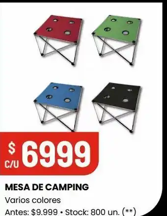 Changomas Mesa de camping varios colores oferta