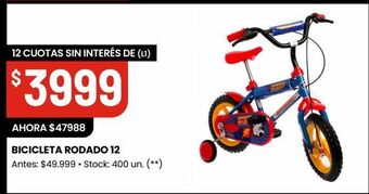 Changomas Bicicleta rodado 12 oferta