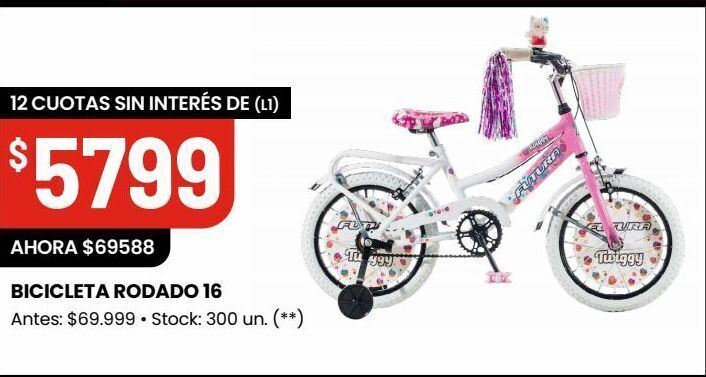 Changomas Bicicleta rodado 16 oferta
