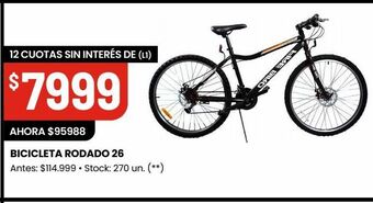 Changomas Bicicleta rodado 26 oferta