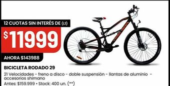 Changomas Bicicleta rodado 29 oferta