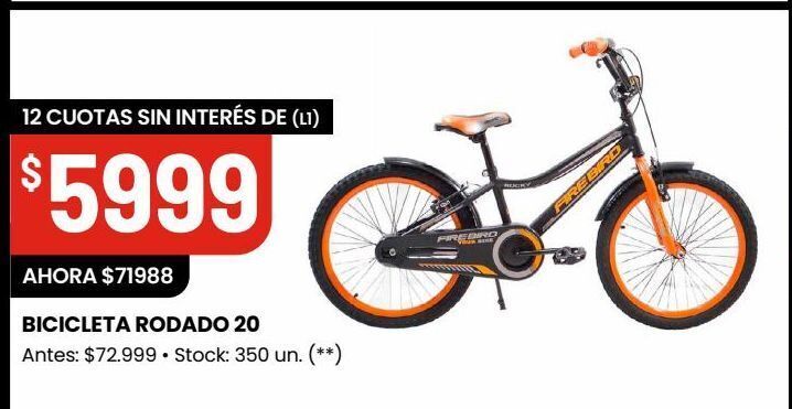 Changomas Bicicleta rodado 20 oferta