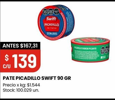 Changomas Pate picadillo swift 90 gr oferta