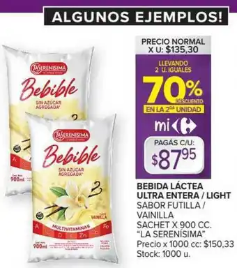 Carrefour Market Bebida Láctea Ultra Enterea x 900cc oferta
