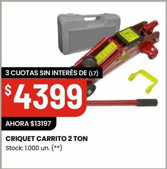 Changomas Criquet carrito 2 ton oferta