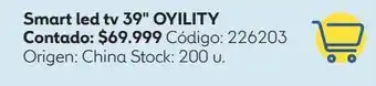 Coppel Pantalla led oyility 39 smart tv oferta