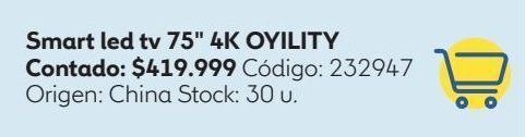 Coppel Smart led tv 75 4k oyility oferta