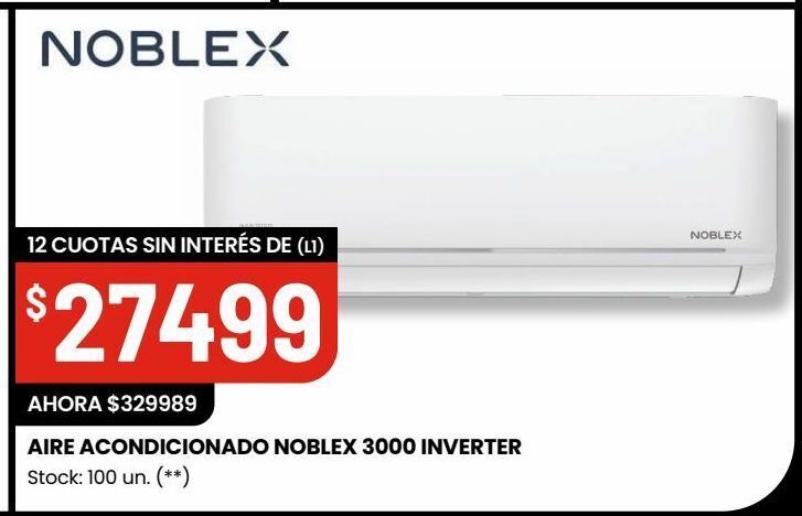 Changomas Aire acondicionado noblex 3000 inverter oferta
