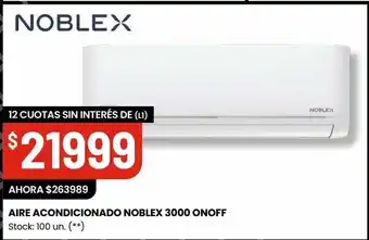 Changomas Aire acondicionado noblex 3000 onoff oferta