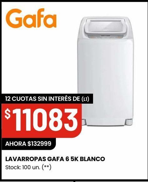 Changomas Lavarropas gafa 6 5k blanco oferta