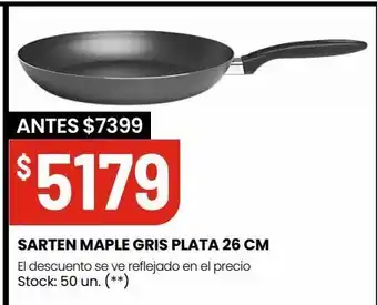 Changomas Sarten maple gris plata 26 cm oferta